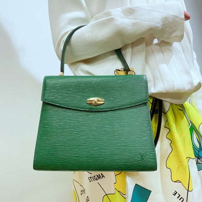 Louis Vuitton  Green Leather Marlesherbes Bag