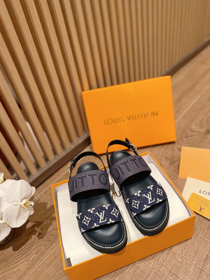 Louis Vuitton DAMIER Women's Sandals