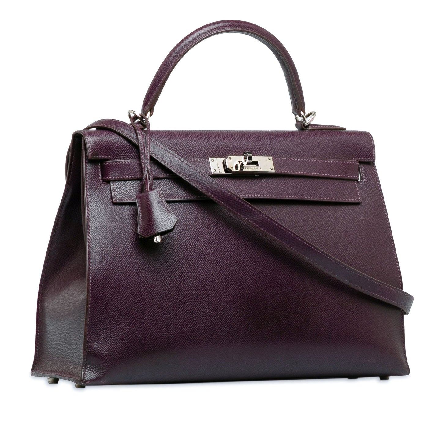 Hermes 2002 Veau Graine Lisse Kelly Sellier 32 Satchel