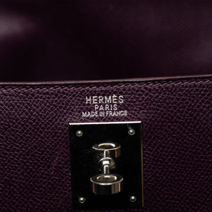 Hermes 2002 Veau Graine Lisse Kelly Sellier 32 Satchel