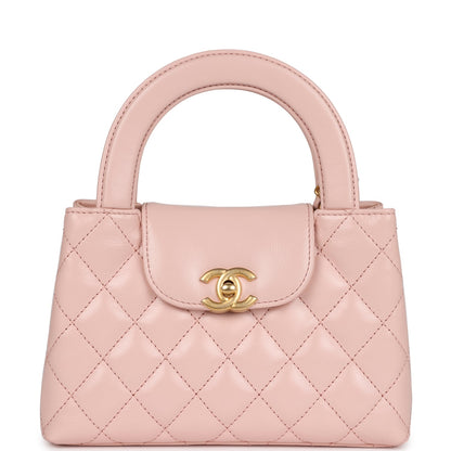 Chanel Small Kelly Shopper Light Pink Shiny Aged Calfskin Brushed Gold Hardware