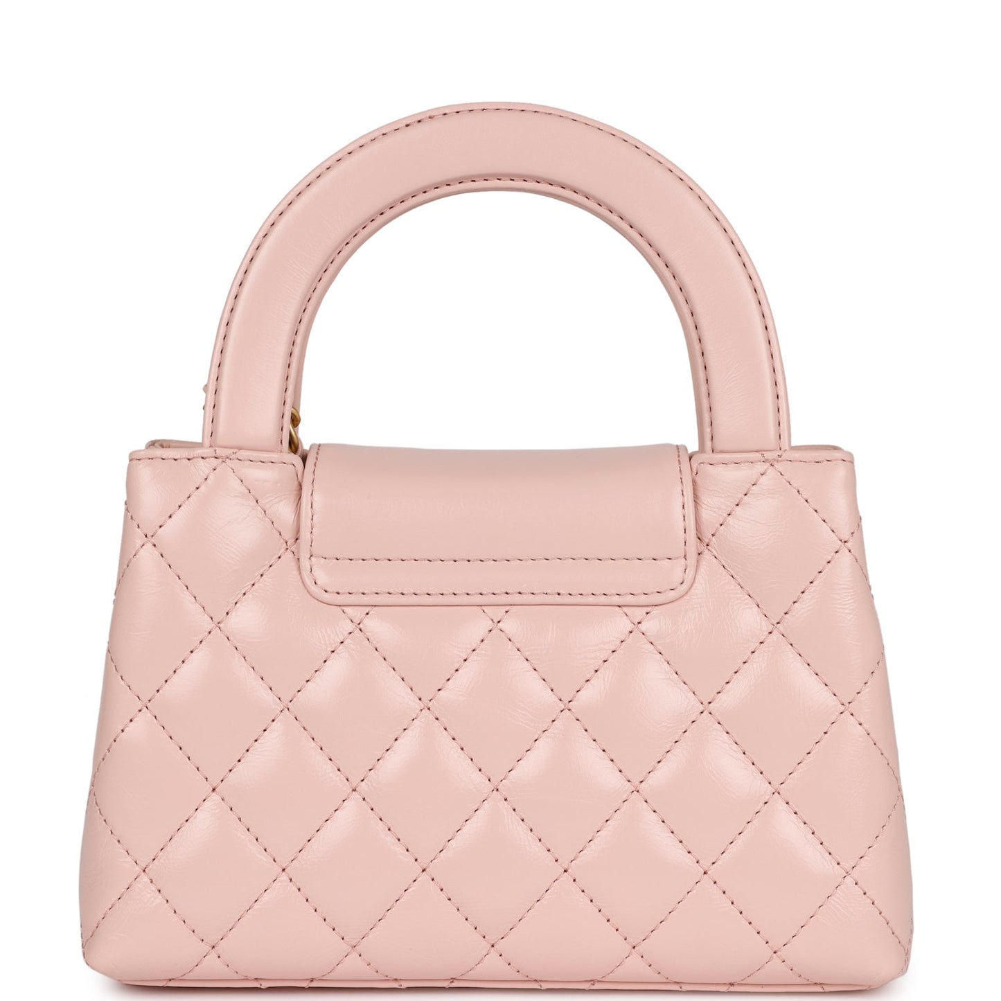 Chanel Small Kelly Shopper Light Pink Shiny Aged Calfskin Brushed Gold Hardware