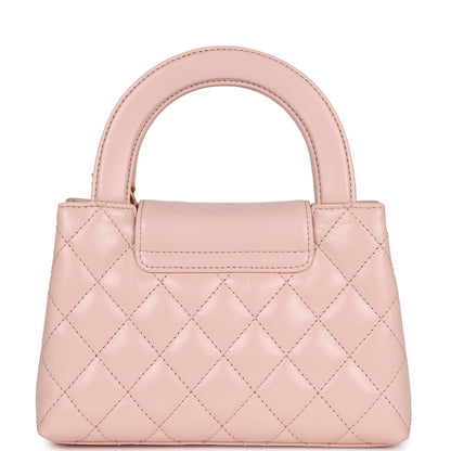 Chanel Small Kelly Shopper Light Pink Shiny Aged Calfskin Brushed Gold Hardware