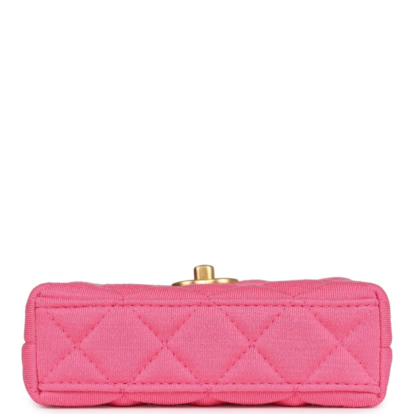 Chanel Nano Kelly Shopper Hot Pink Jersey Brushed Gold Hardware