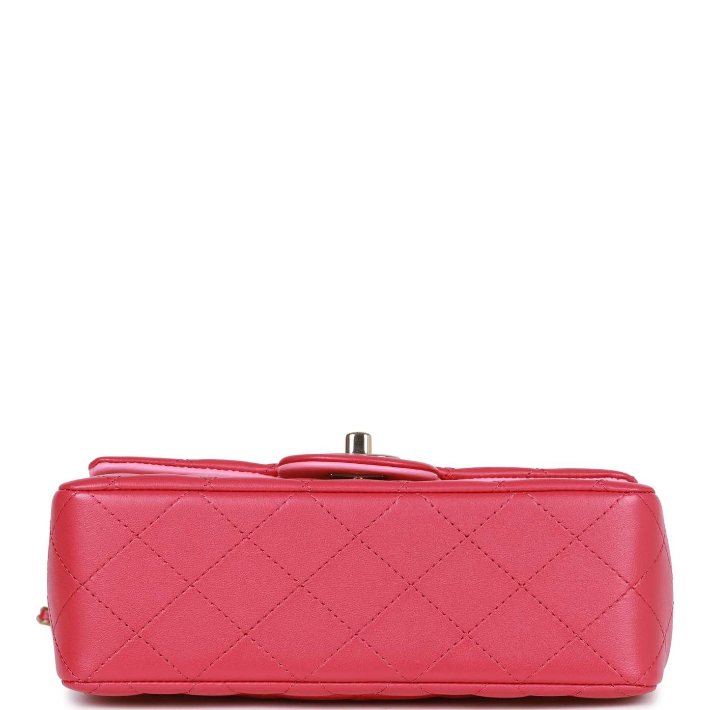 Chanel Mini Rectangular Flap with Top Handle Pink Lambskin Light Gold Hardware