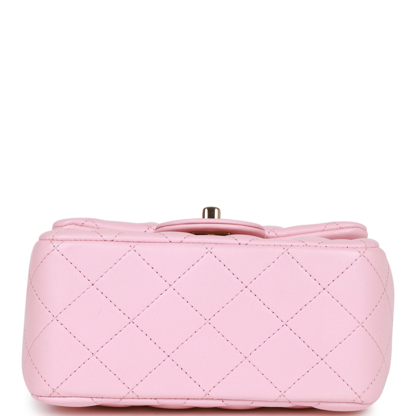 Chanel Mini Square Flap Pink Lambskin Light Gold Hardware