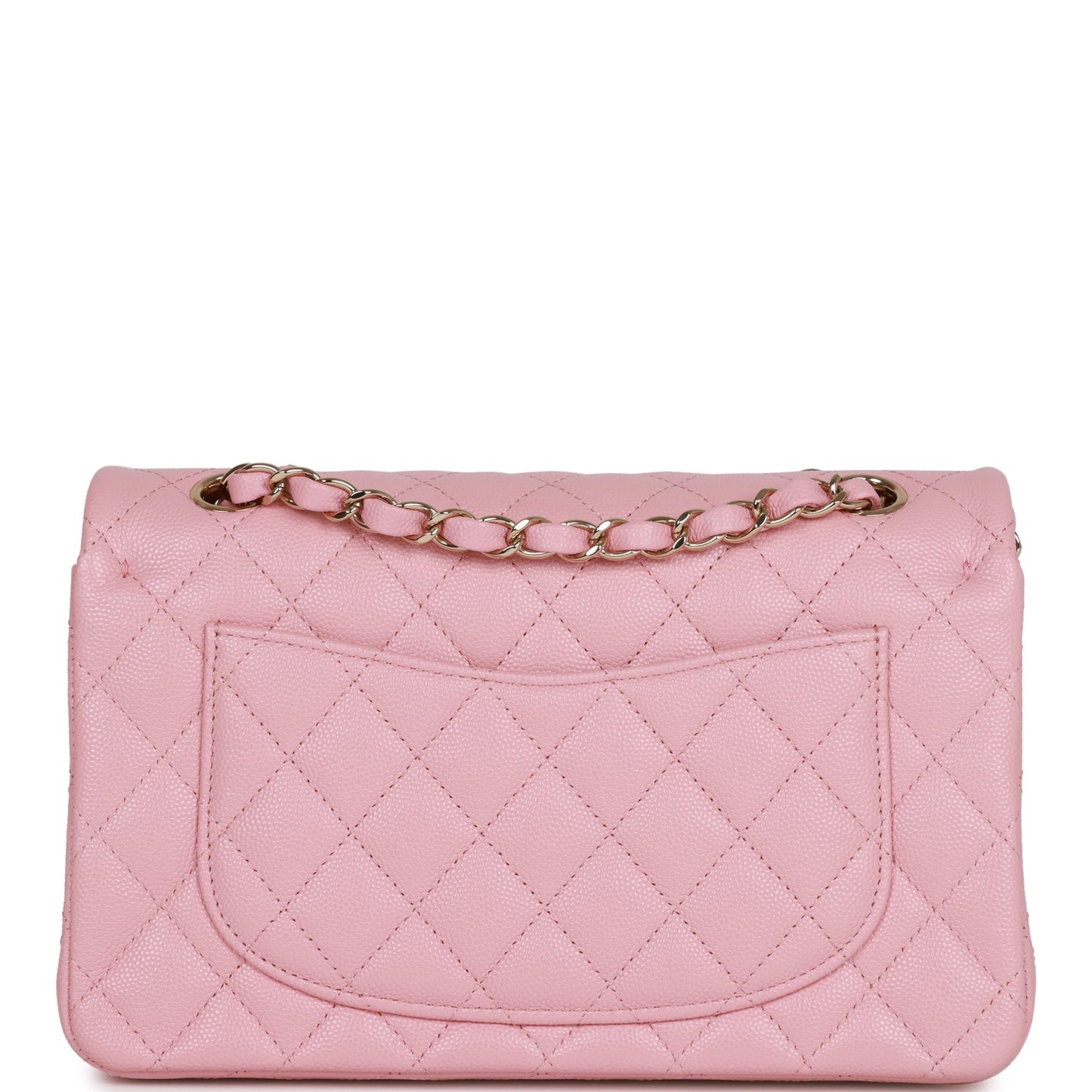 Chanel Bag Small Classic Double Flap Bag Pink Caviar Light Gold Hardware