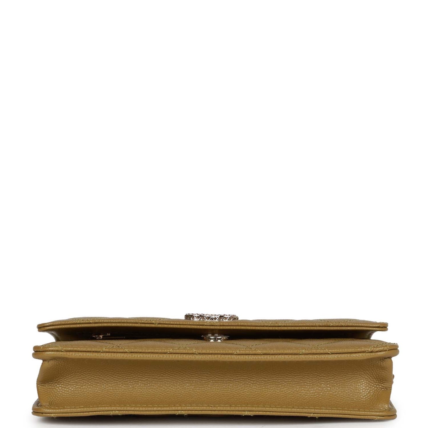 Chanel Wallet on Chain WOC Olive Green Caviar Light Gold Hardware