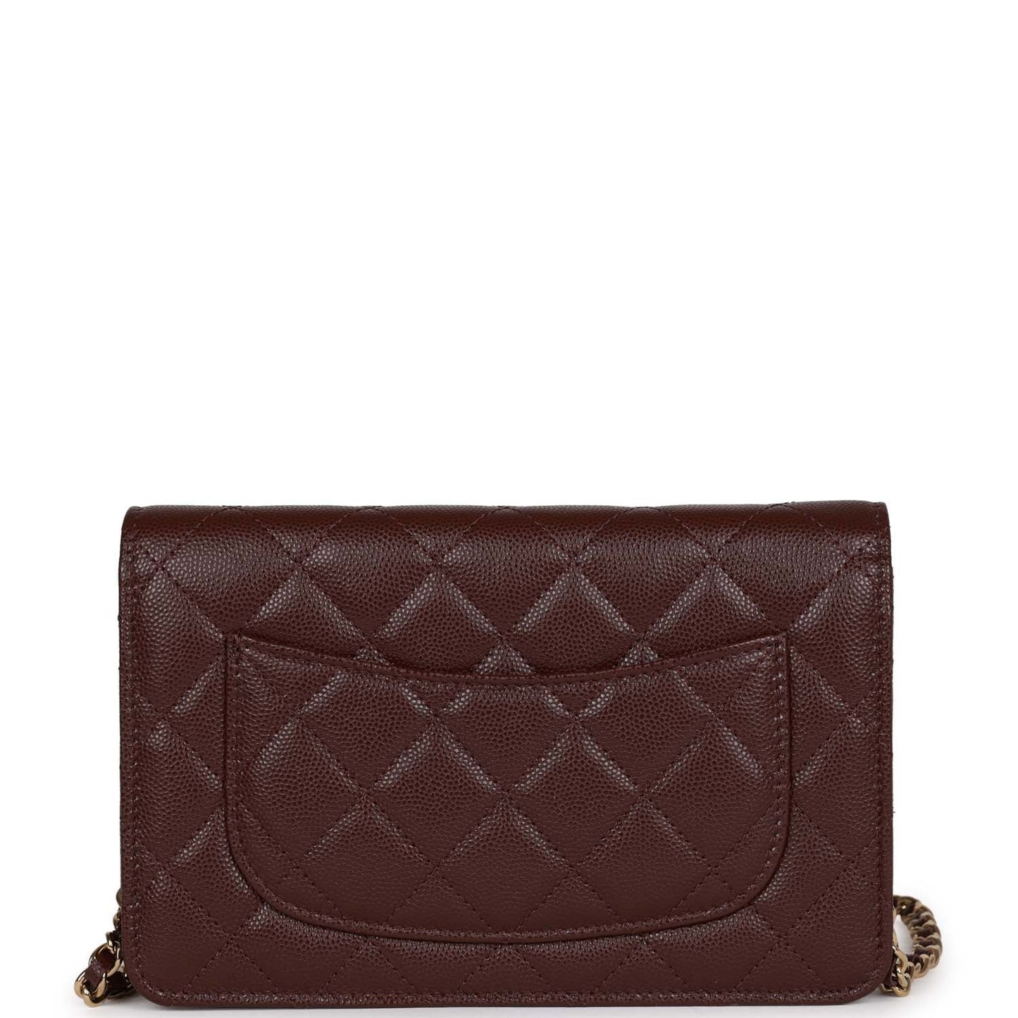 Chanel Wallet on Chain WOC Burgundy Caviar Light Gold Hardware