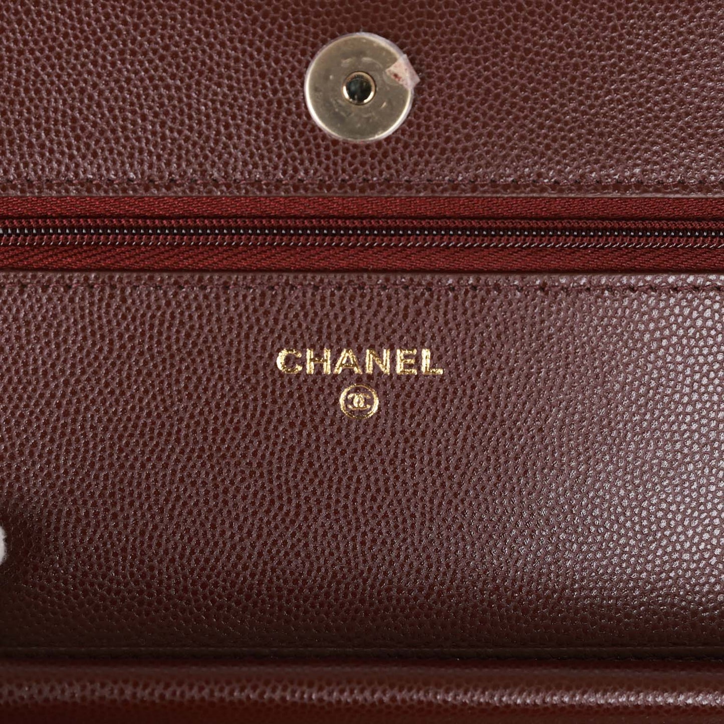 Chanel Wallet on Chain WOC Burgundy Caviar Light Gold Hardware