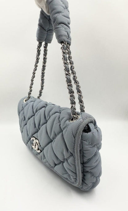 Chanel Bubble Striped Quilted Shoulder Bag