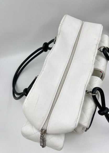 Chanel Cambon Reporter Bag in White Leather