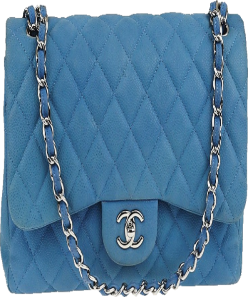 Chanel Classic Clutch With Chain – CWC Lambskin Blue SiLouis Vuittoner-Toned