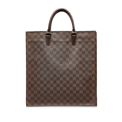 Louis Vuitton  Damier Ebene Sac Plat Tote Bag