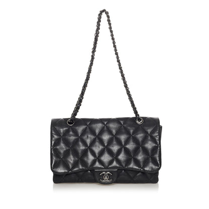 Chanel 3 Bag Lambskin Leather Flap Bag (SHG-36390)