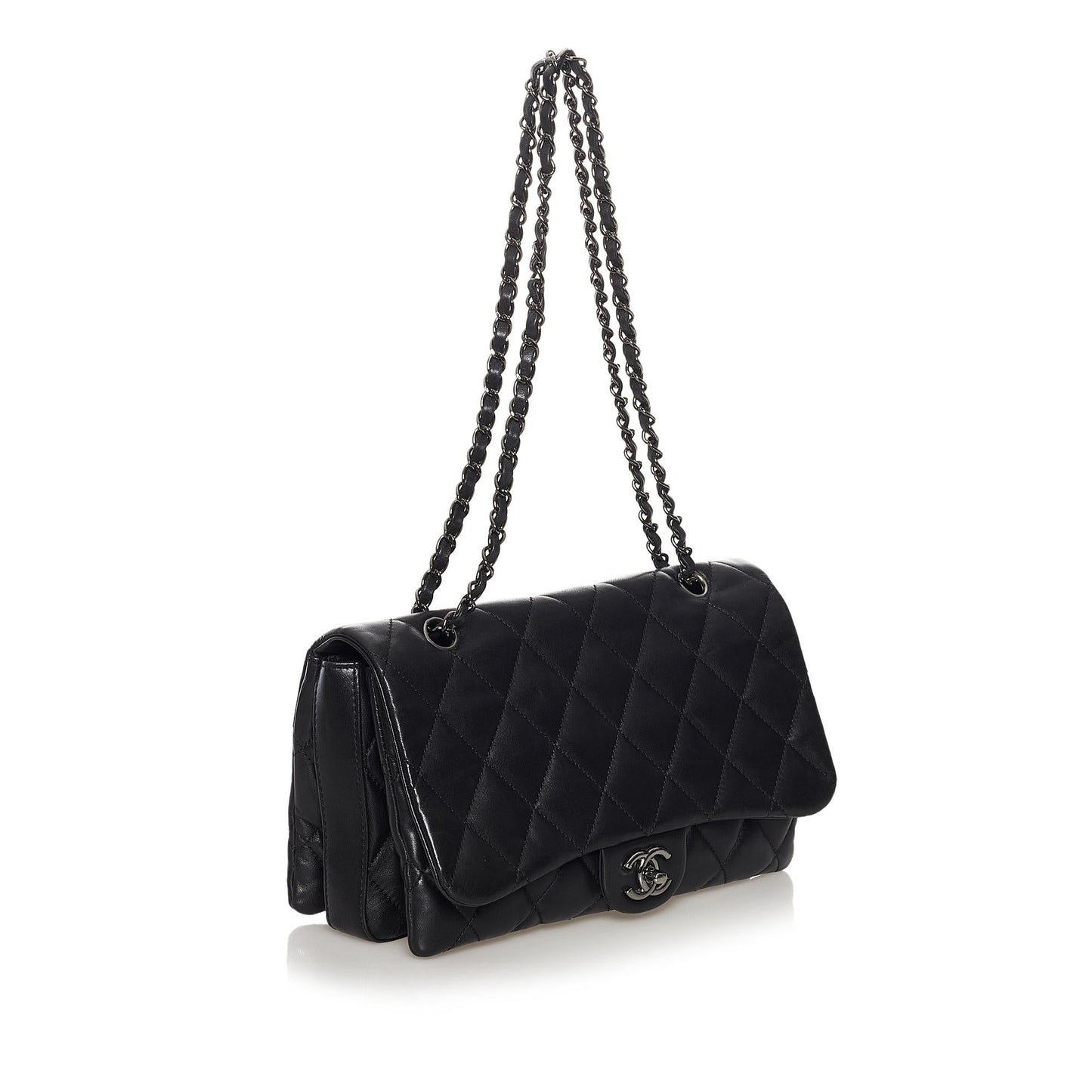 Chanel 3 Bag Lambskin Leather Flap Bag (SHG-36390)