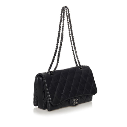 Chanel 3 Bag Lambskin Leather Flap Bag (SHG-36390)