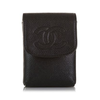 Chanel CC Caviar Cigarette Case (SHG-2xfZyP)