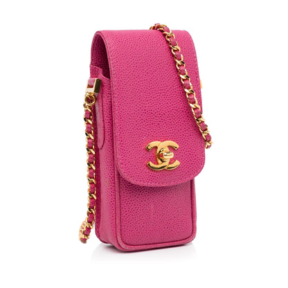 Chanel CC Caviar Phone Crossbody Bag (SHG-6lnu66)