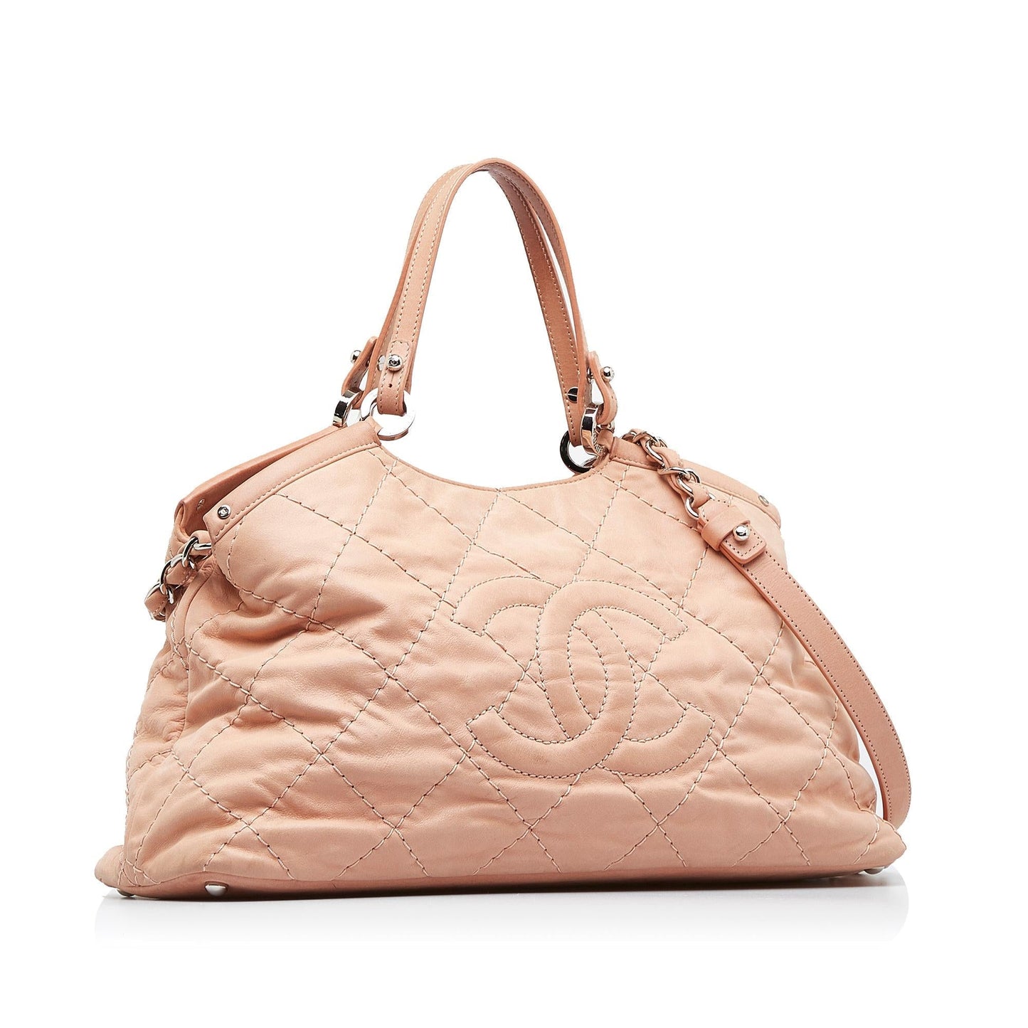 Chanel CC Iridescent Sea Hit Quilted Satchel (SHG-cv0M9t)