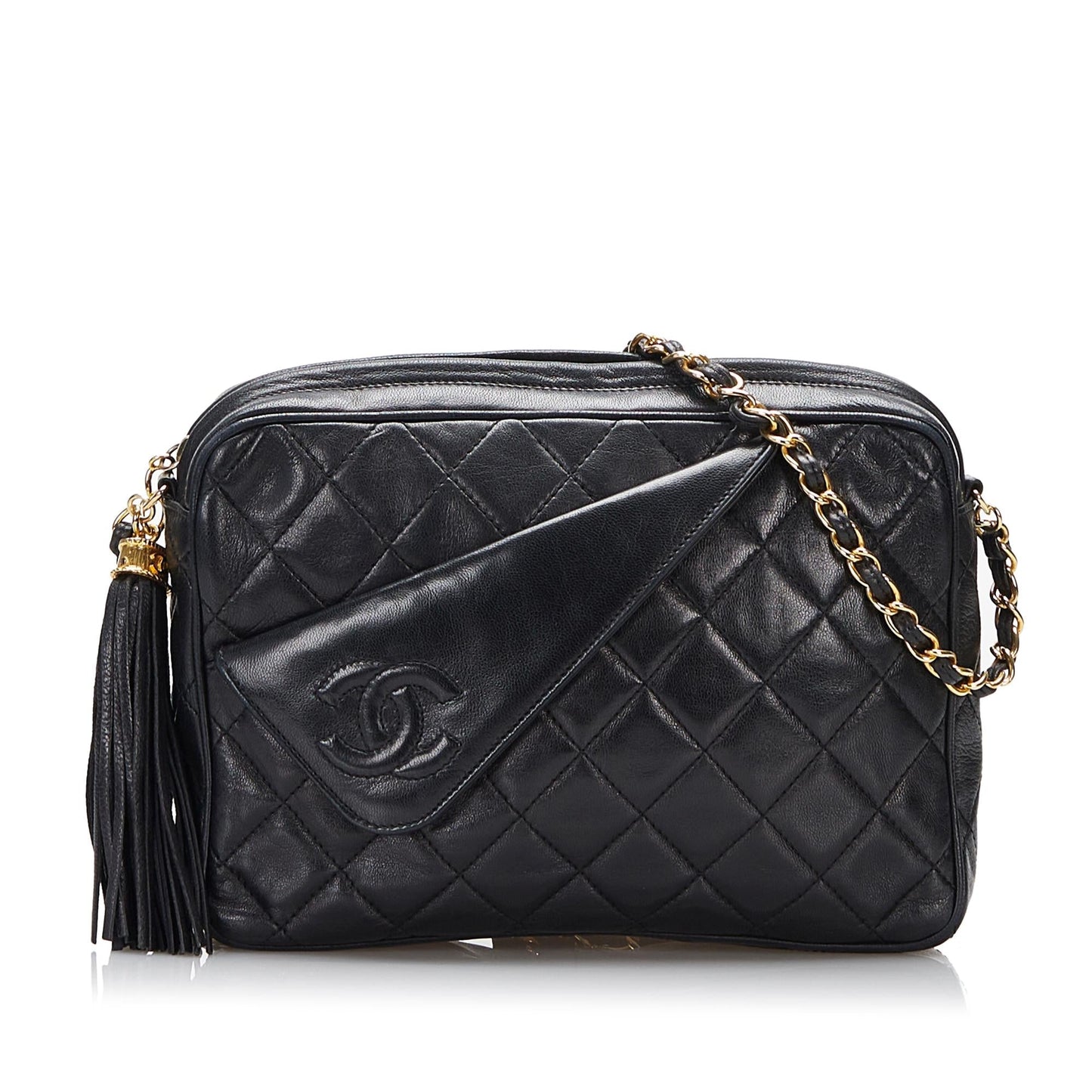 Chanel CC Quilted Tassel Crossbody (SHG-vaQEDR)