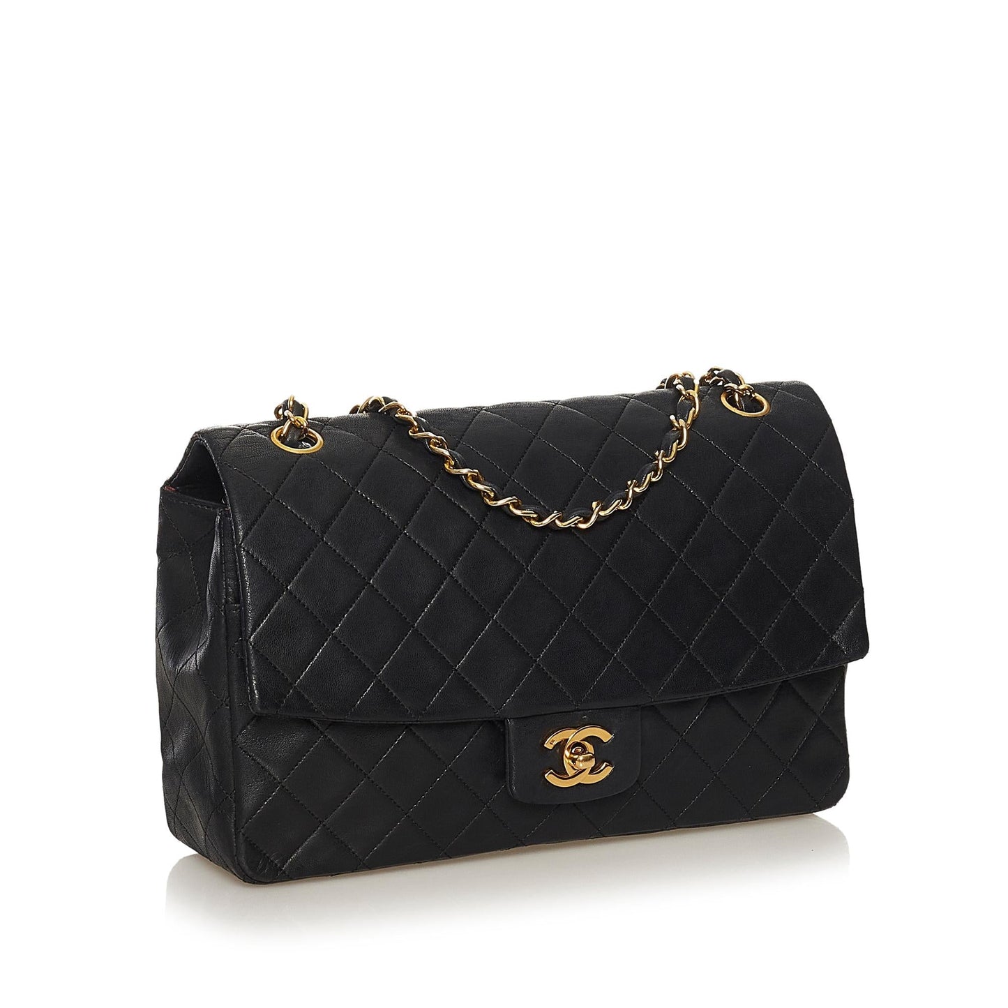 Chanel CC Timeless Lambskin Leather Single Flap Bag (SHG-34540)