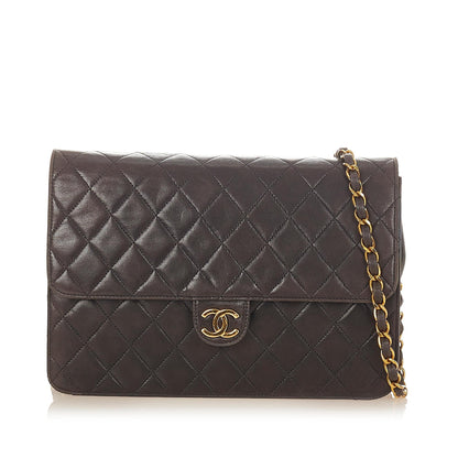 Chanel CC Timeless Lambskin Leather Single Flap Bag (SHG-3Lq5he)