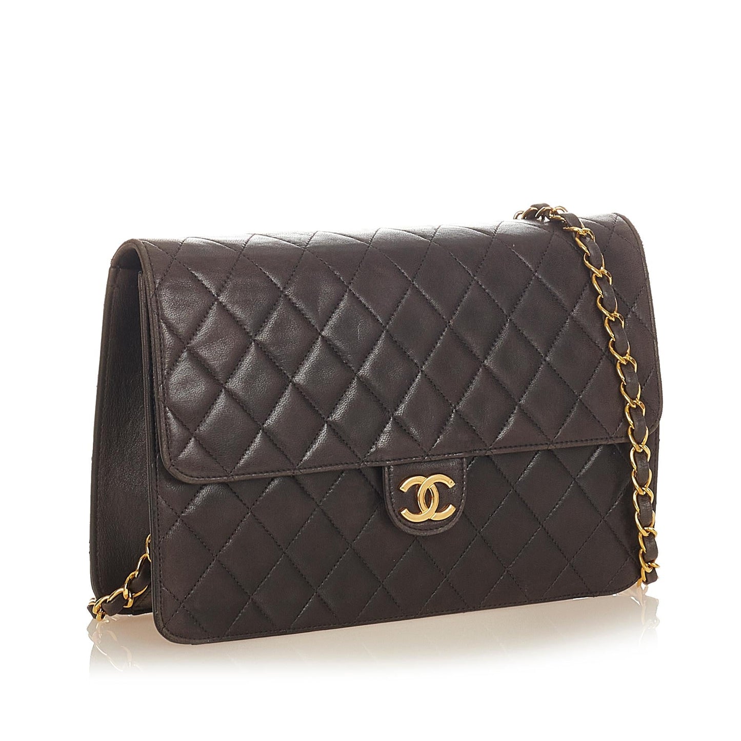 Chanel CC Timeless Lambskin Leather Single Flap Bag (SHG-3Lq5he)