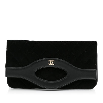 Chanel CC Velvet Clutch Bag (SHG-jvTl7a)