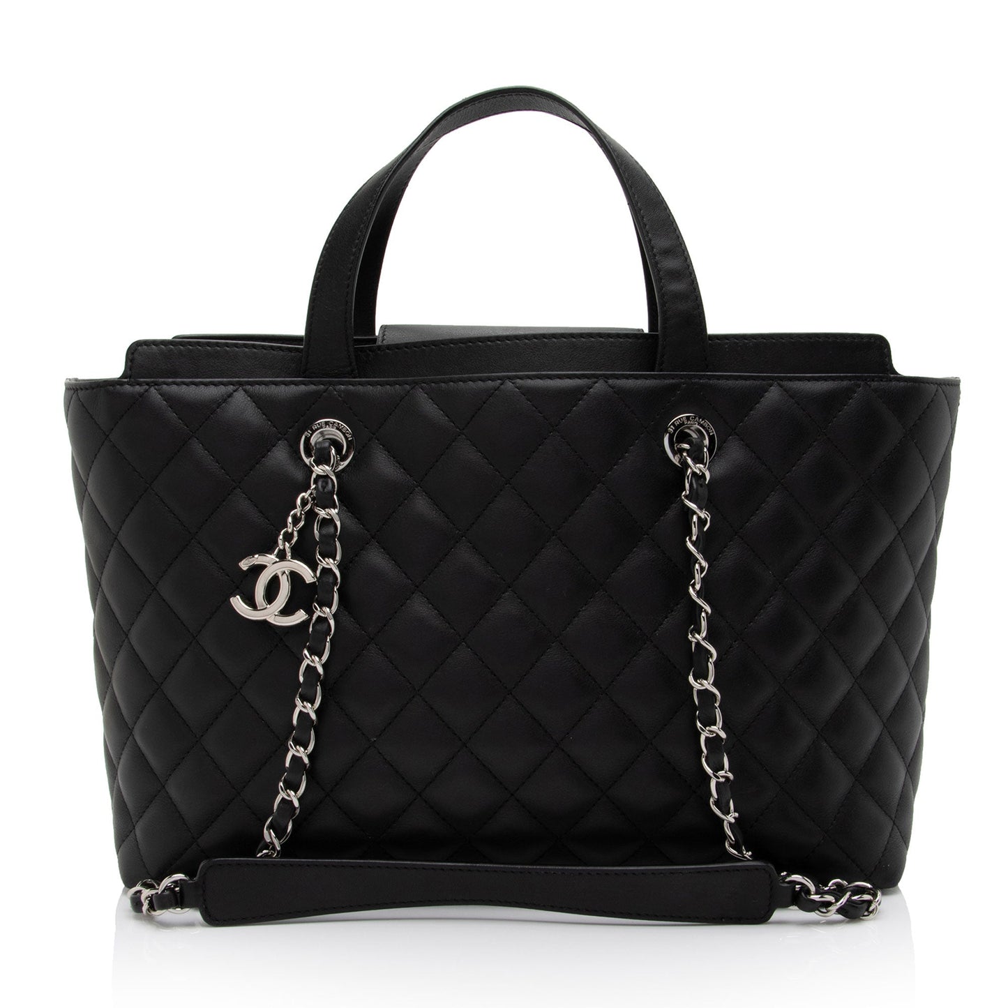 Chanel Calfskin CC Large Shopping Tote (SHF-kkslci)