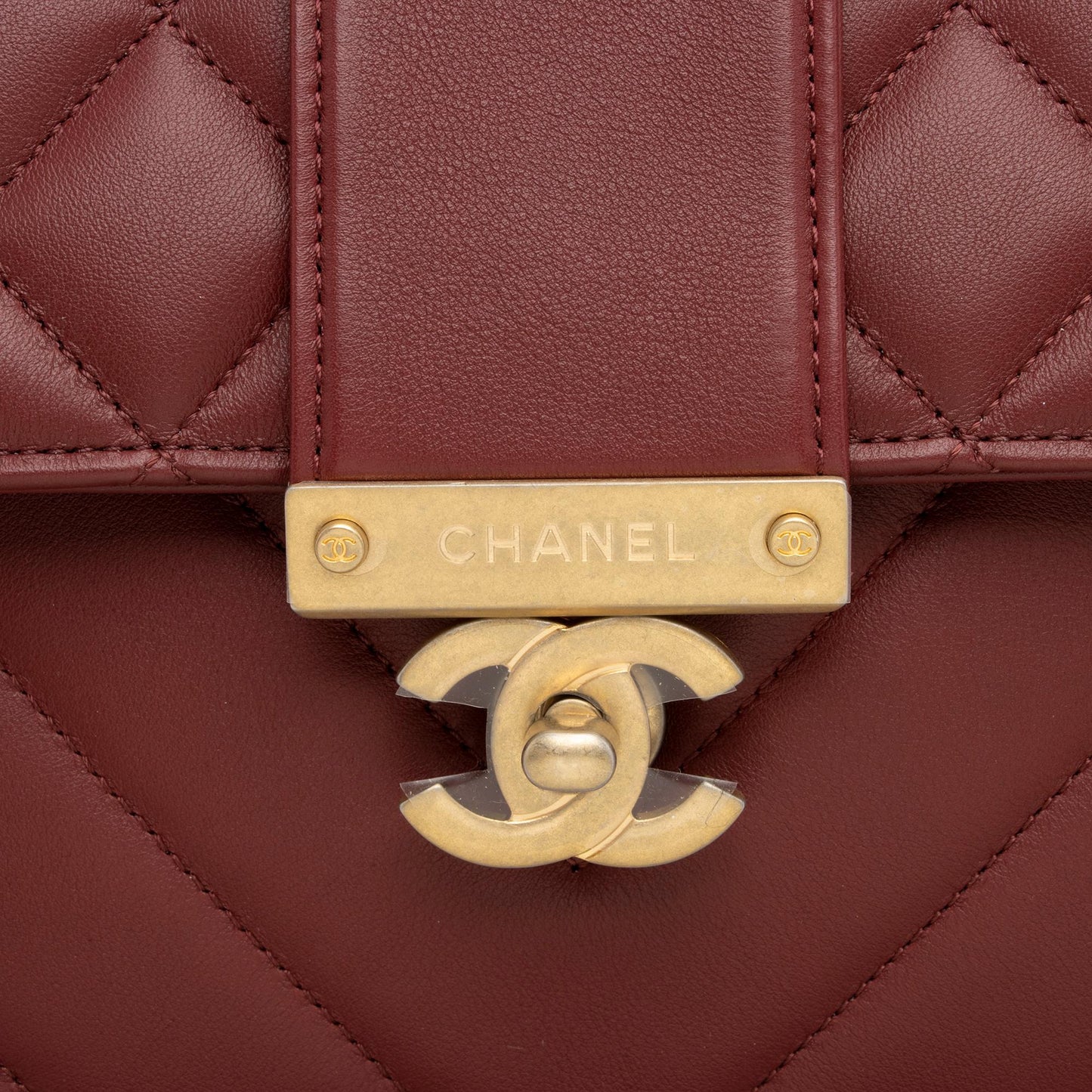 Chanel Calfskin Golden Class CC Top Handle Flap Bag (SHF-45Y3VR)