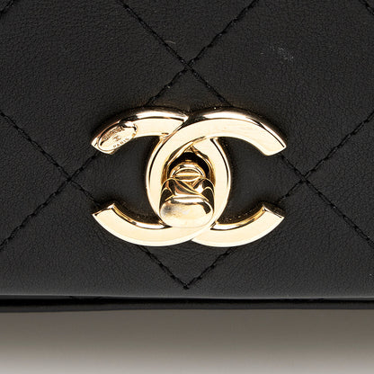 Chanel Calfskin Triple Compartment Flap Bag (SHF-19403)