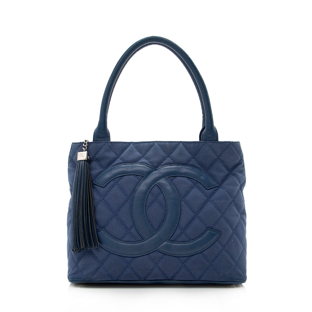 Chanel Canvas Medallion Tassel Tote (SHF-14100)