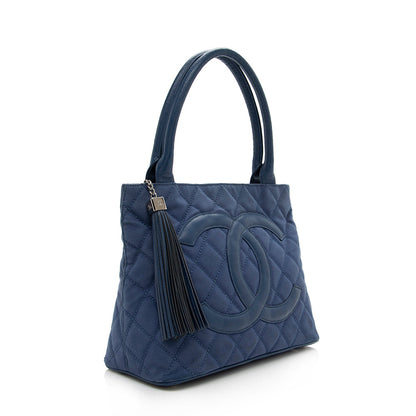 Chanel Canvas Medallion Tassel Tote (SHF-14100)