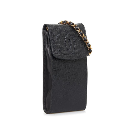 Chanel Caviar CC Cigarette Case (SHG-K5BE02)