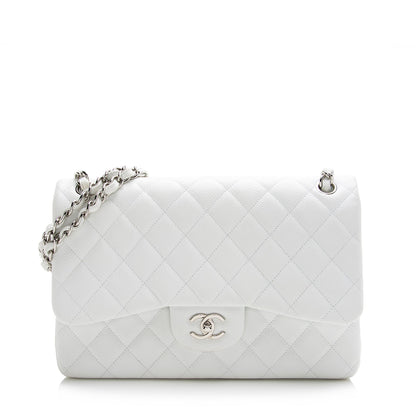 Chanel Caviar Leather Classic Jumbo Double Flap Bag (SHF-22322)