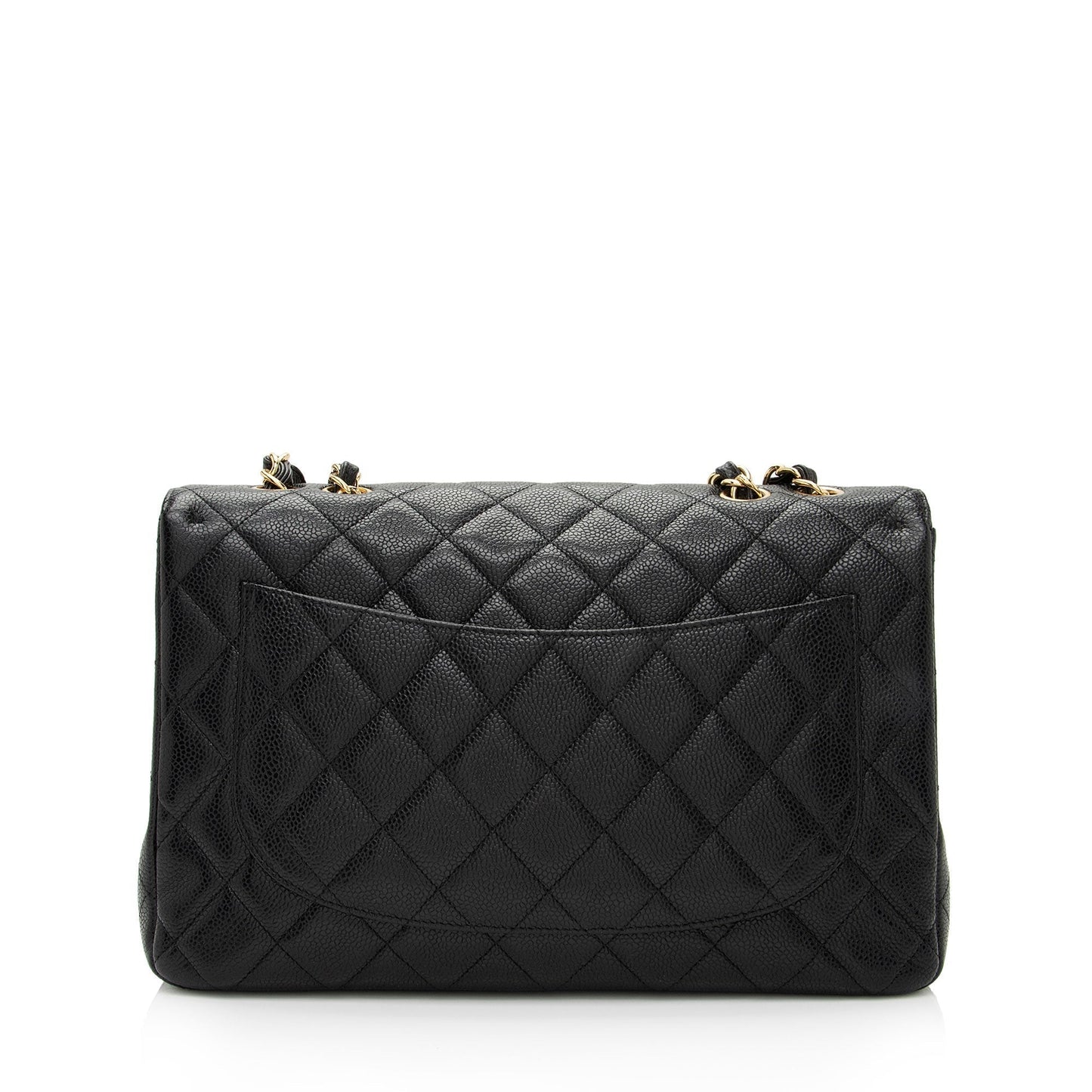 Chanel Caviar Leather Classic Jumbo Single Flap Bag (SHF-aj9aYt)