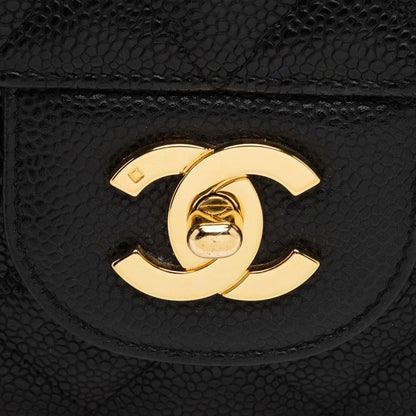 Chanel Caviar Leather Classic Jumbo Single Flap Bag (SHF-LFr7oi)