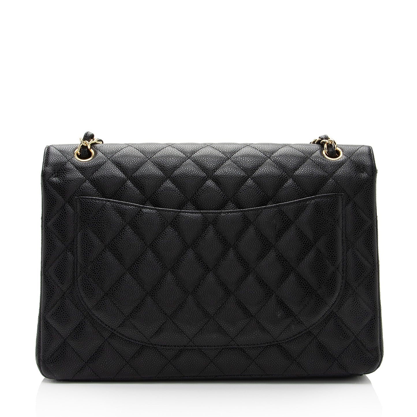 Chanel Caviar Leather Classic Maxi Double Flap Bag (SHF-ssGyC1)