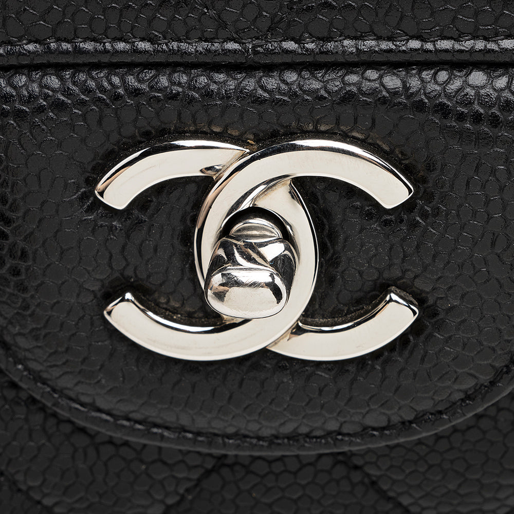 Chanel Caviar Leather Classic Maxi Single Flap Bag (SHF-19384)