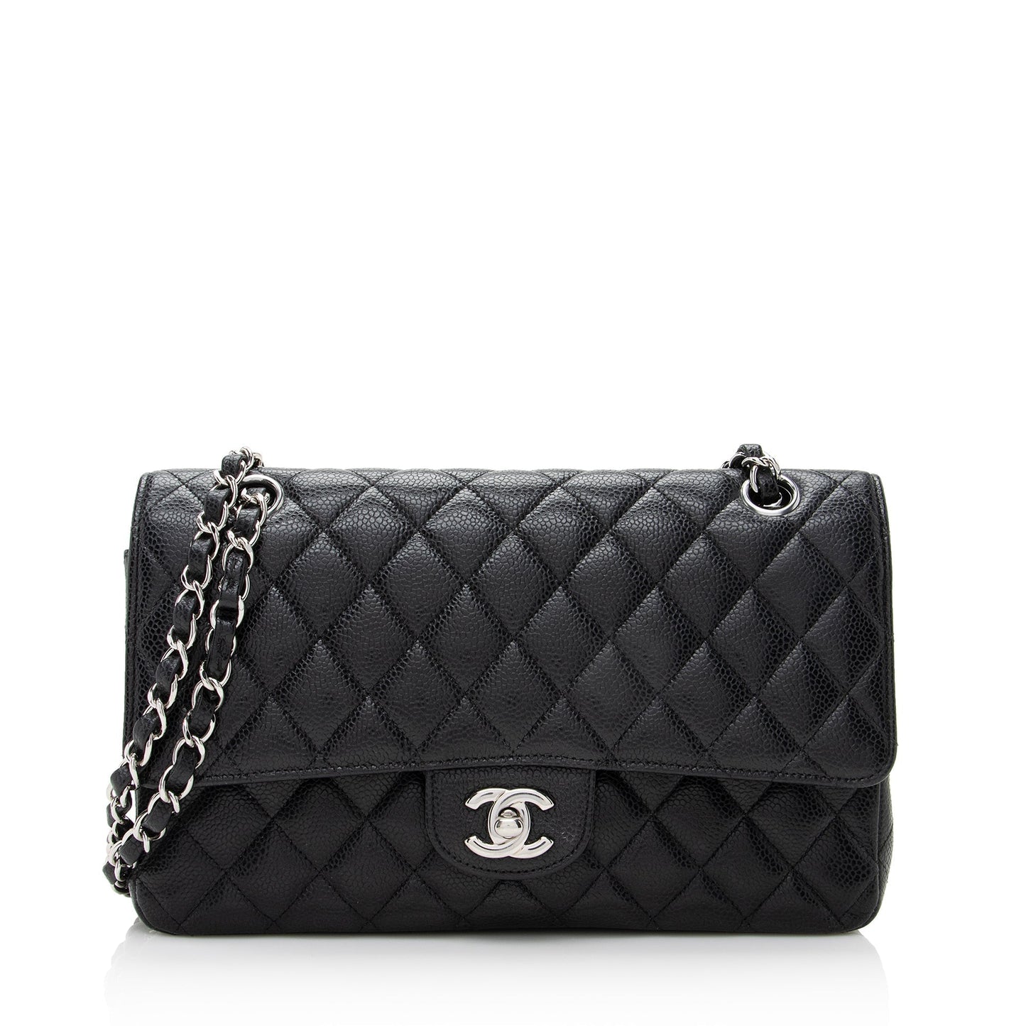 Chanel Caviar Leather Classic Medium Double Flap Bag - FINAL SALE (SHF-22835)