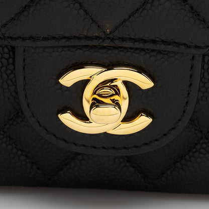 Chanel Caviar Leather Classic Medium Double Flap Bag (SHF-22404)