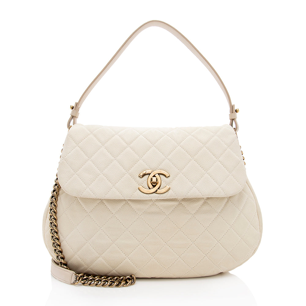 Chanel Caviar Leather Country Chic Messenger Bag (SHF-17799)