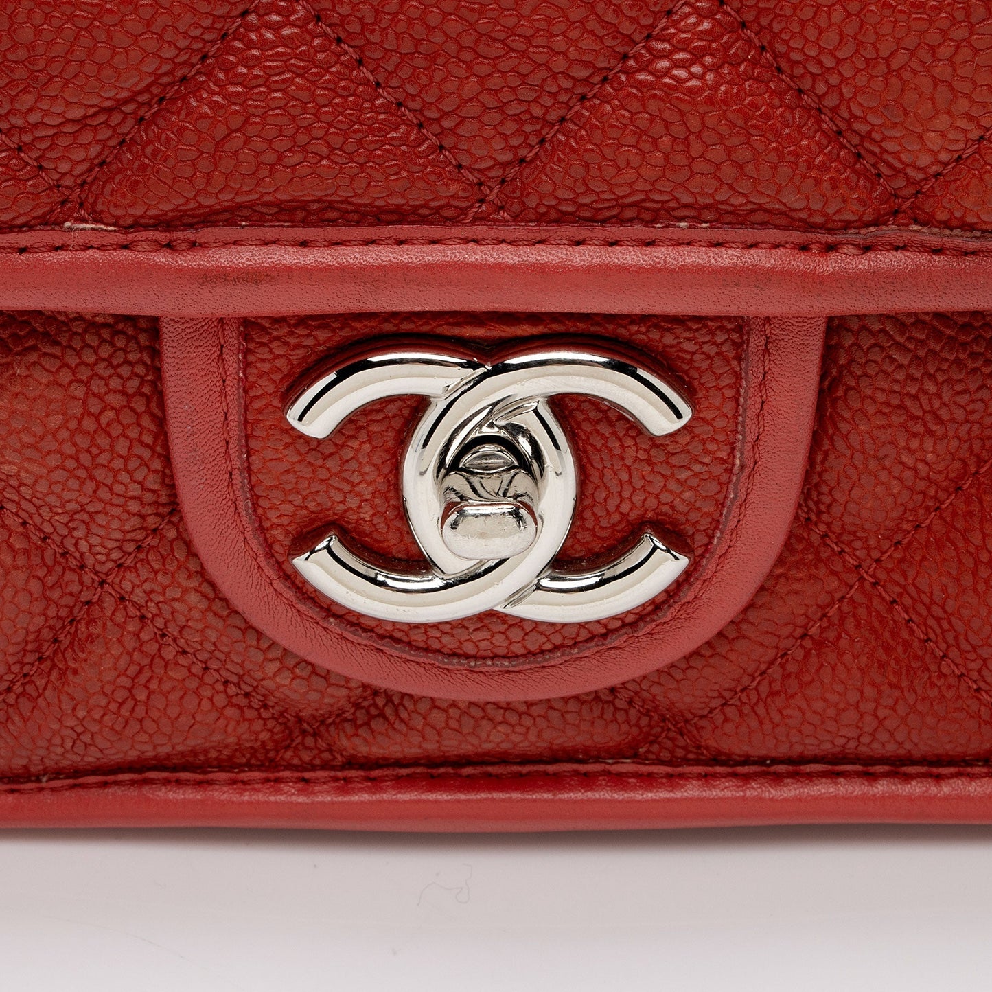 Chanel Caviar Leather French Riviera Medium Flap Bag (SHF-TWwhBI)