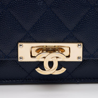 Chanel Caviar Leather Golden Class Wallet on Chain Bag (SHF-fsAuGH)