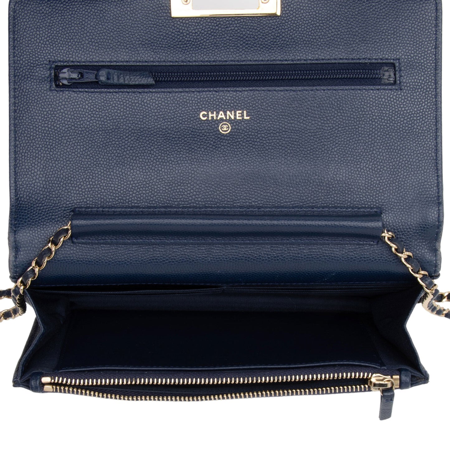 Chanel Caviar Leather Golden Class Wallet on Chain Bag (SHF-fsAuGH)