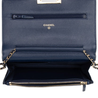 Chanel Caviar Leather Golden Class Wallet on Chain Bag (SHF-fsAuGH)