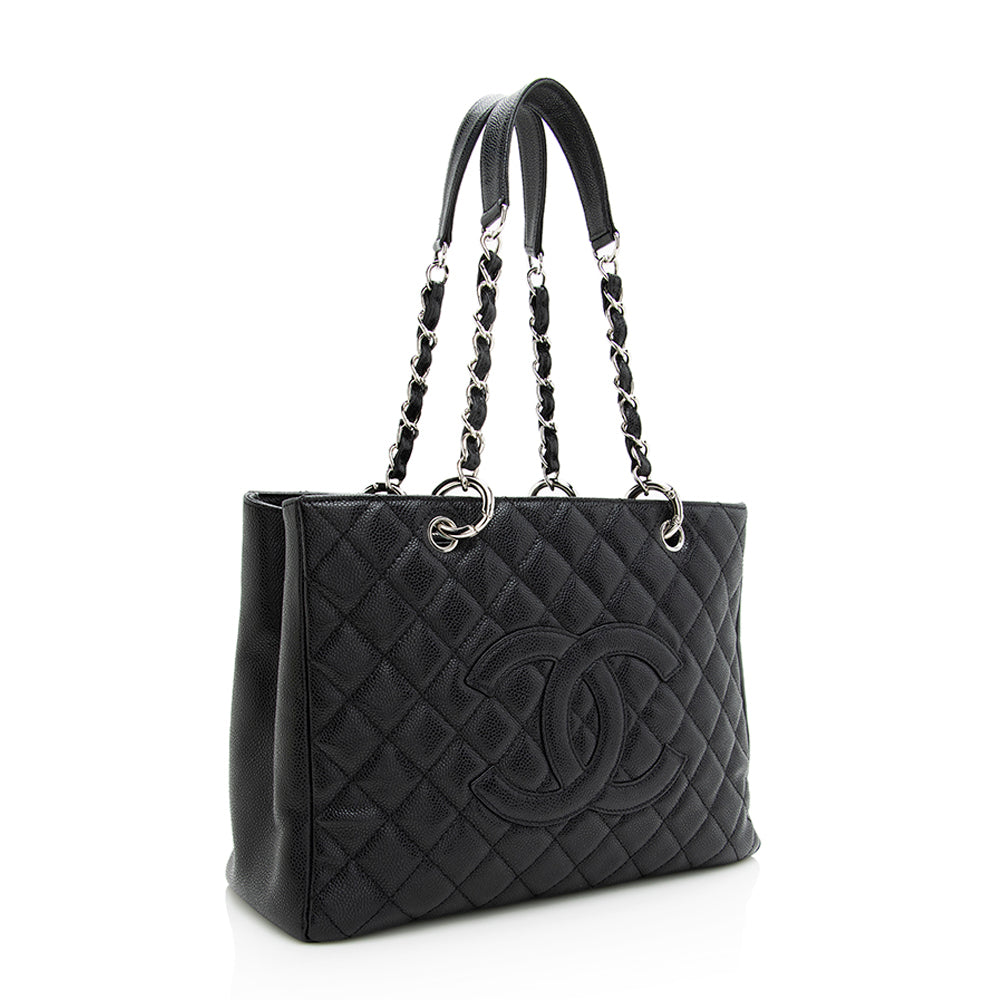 Chanel Caviar Leather Grand Shopping Tote (SHF-19344)