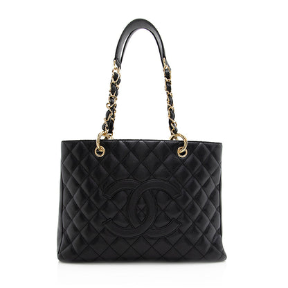 Chanel Caviar Leather Grand Shopping Tote (SHF-21293)