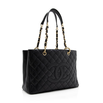 Chanel Caviar Leather Grand Shopping Tote (SHF-21293)